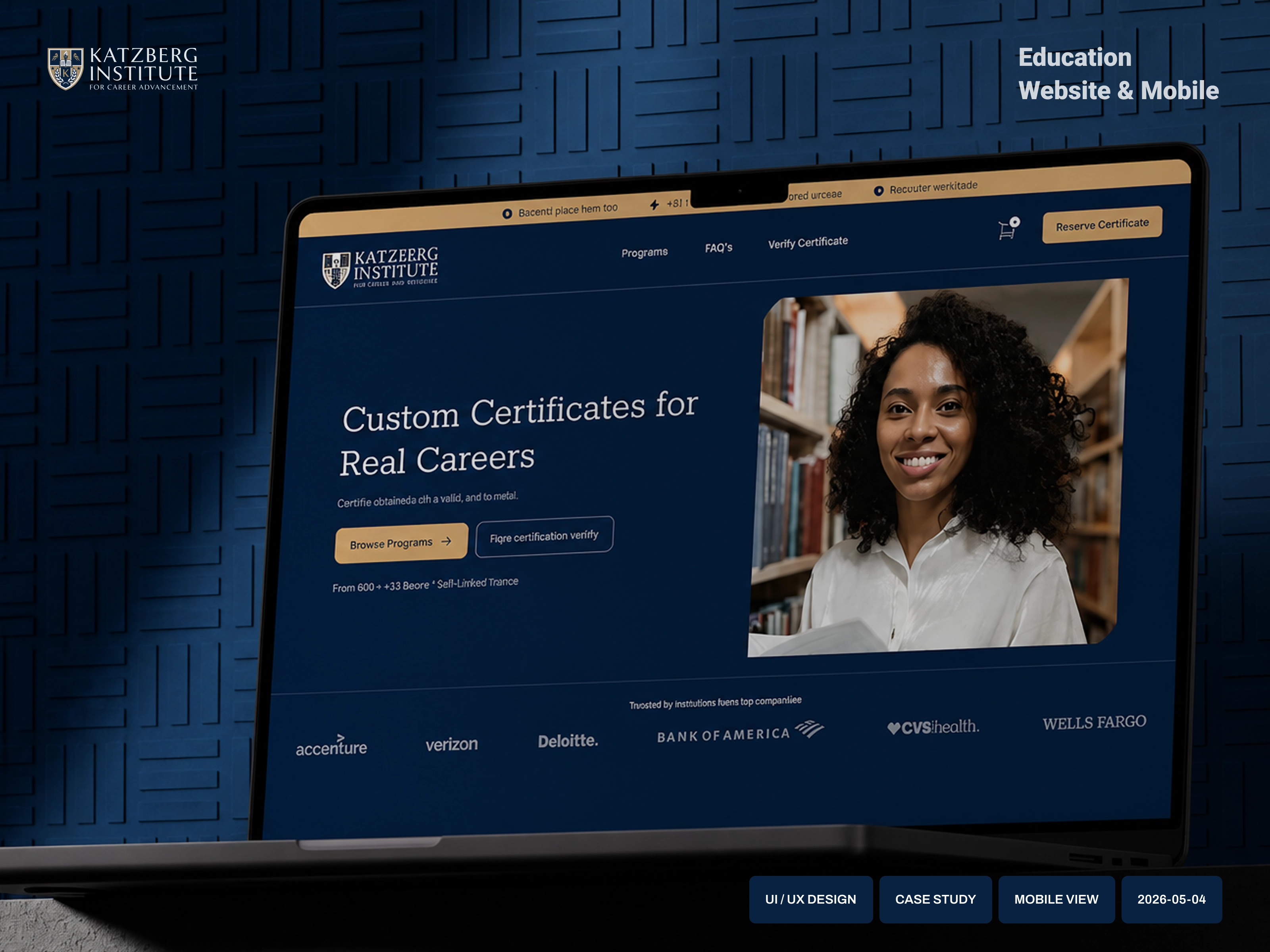 Education Platform – Website & Mobile Experience with Certification