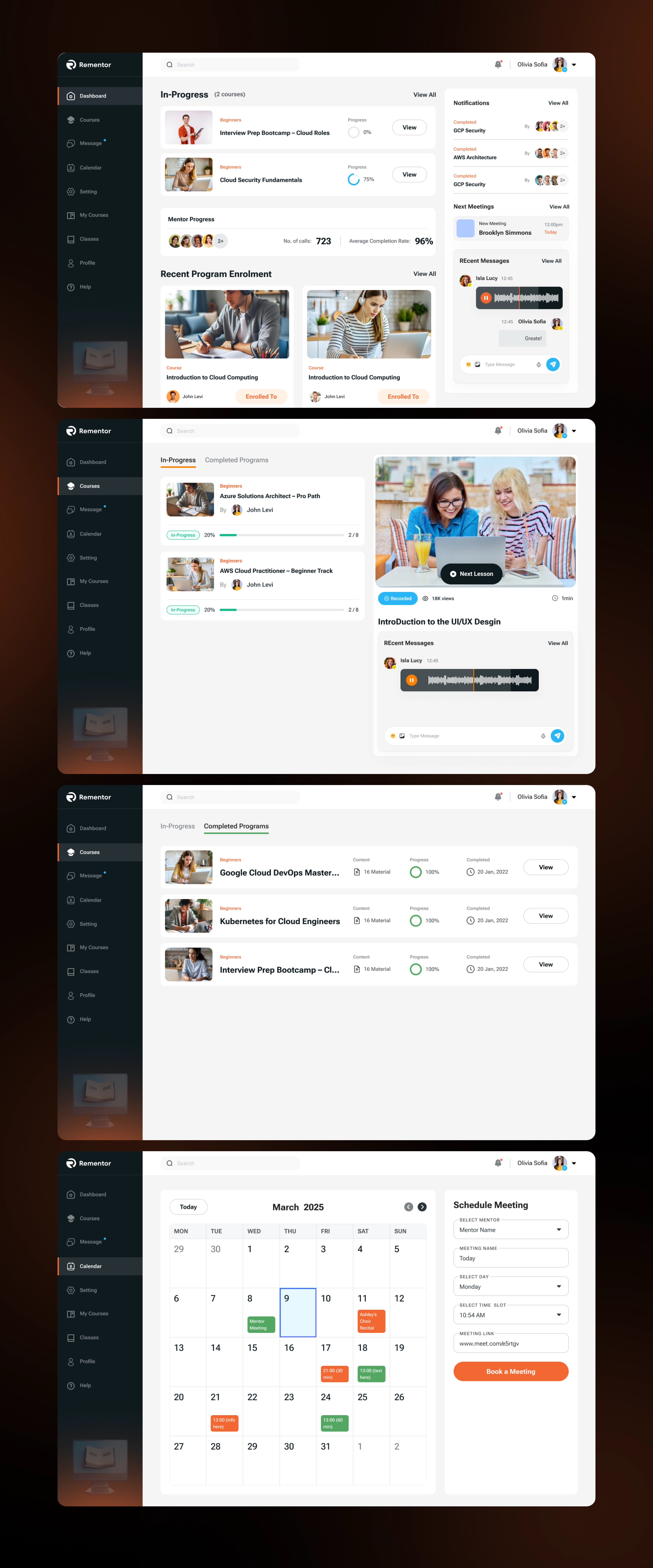 Dashboard Screens