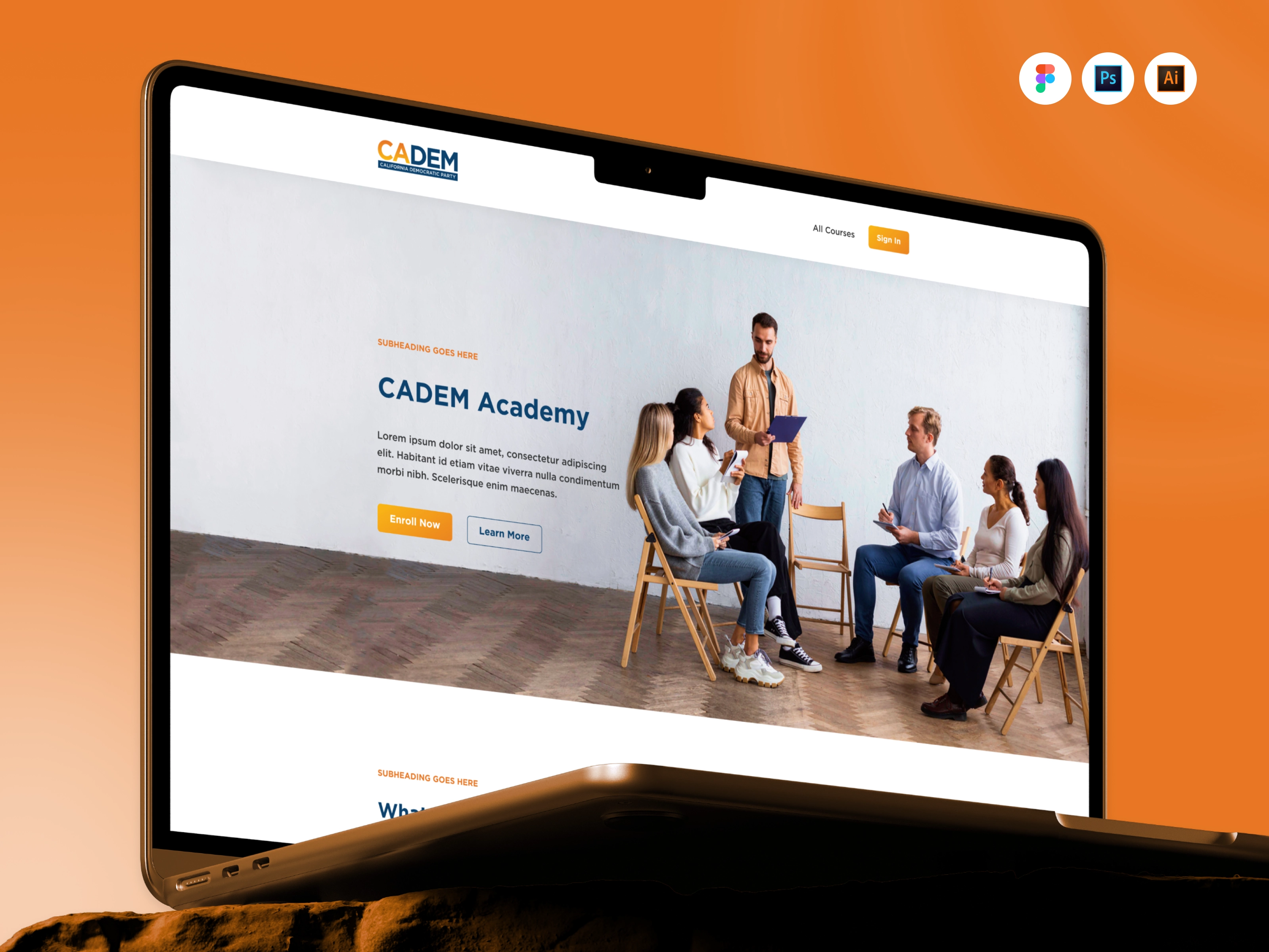 CADEM – Online Learning Management System & Course Platform UI/UX Design