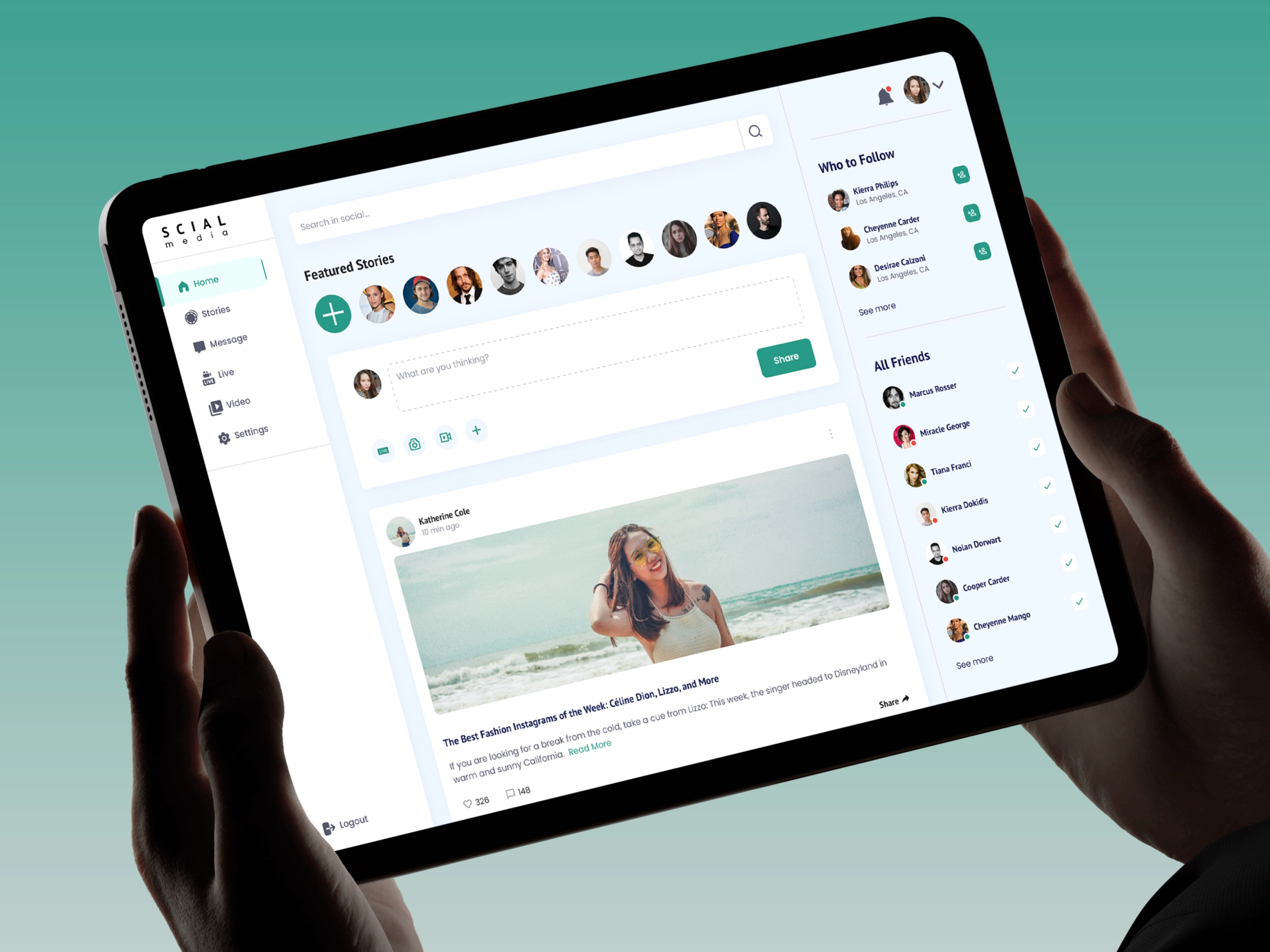 Scial – Social Media Dashboard & Community Platform UI/UX Design