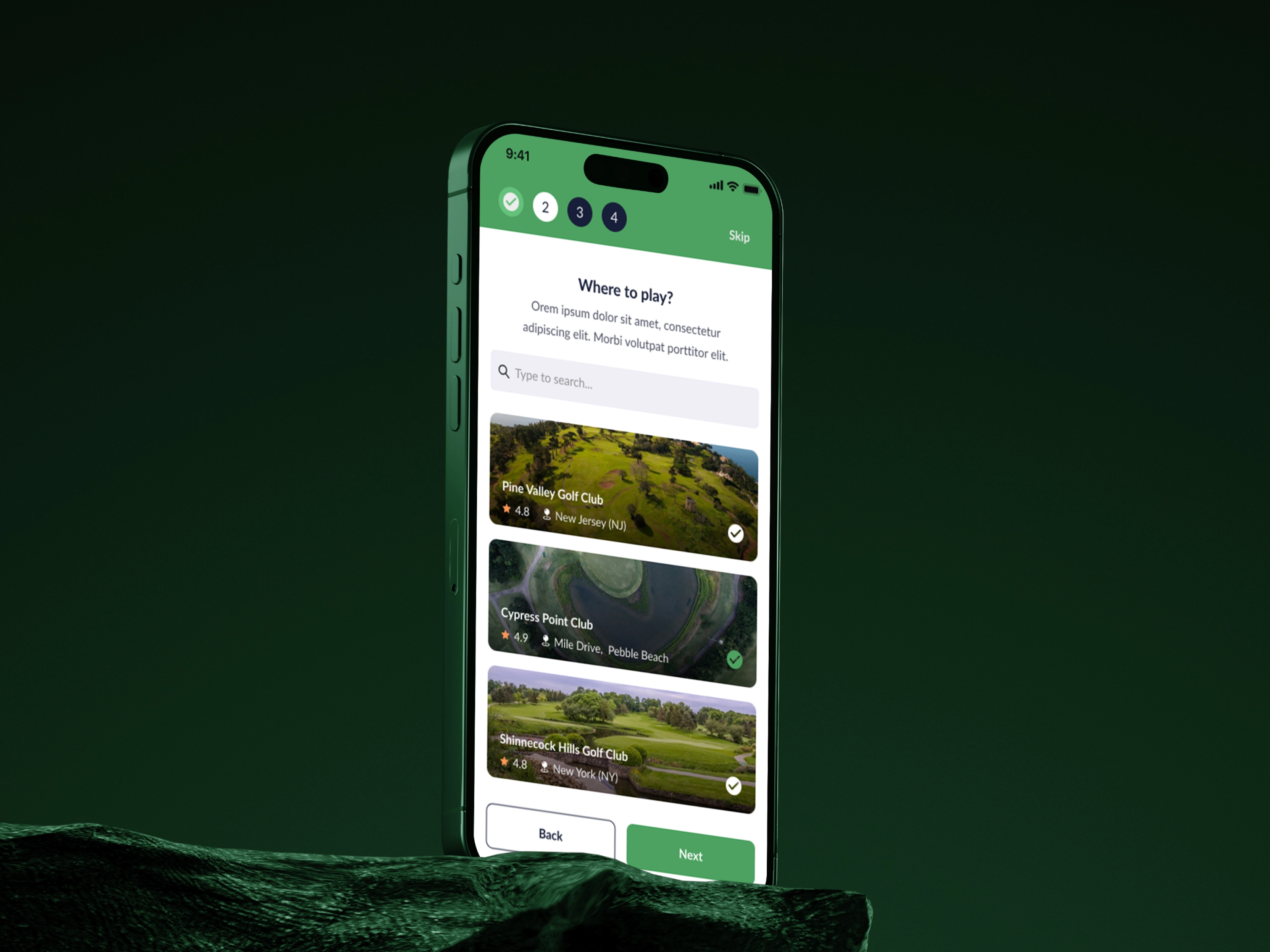 Zimed – Golf Community & Performance Tracking Mobile App UI/UX Design