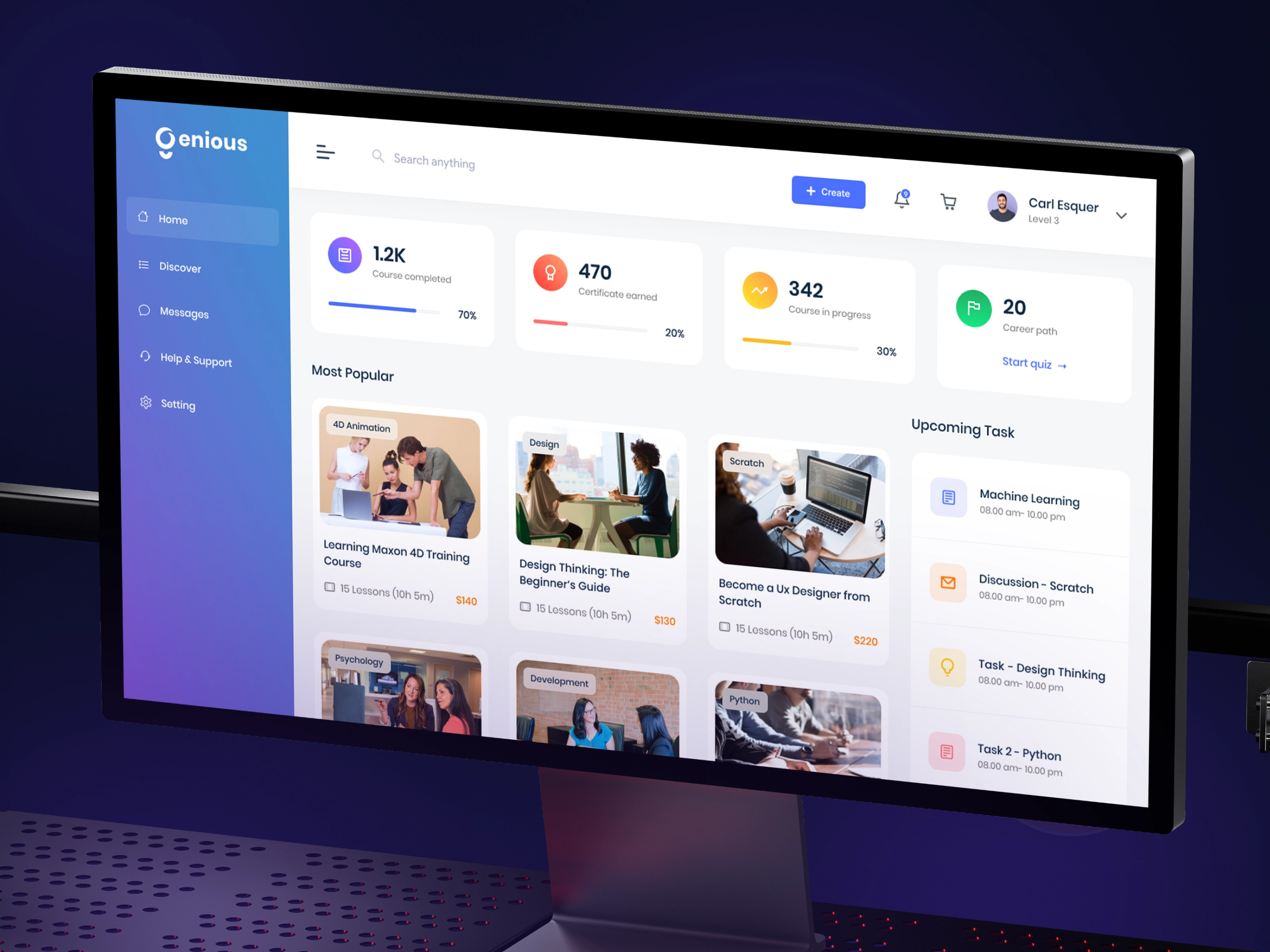 Genious – E-learning Web App for Seamless Learning Experiences