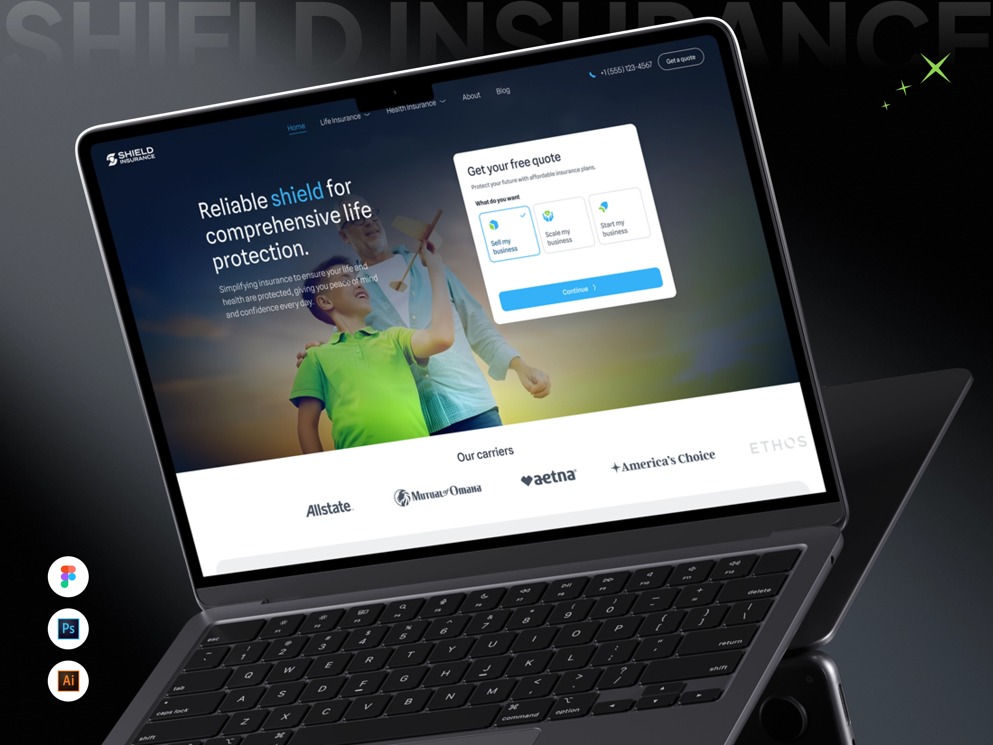Shield Insurance Website UI/UX Design