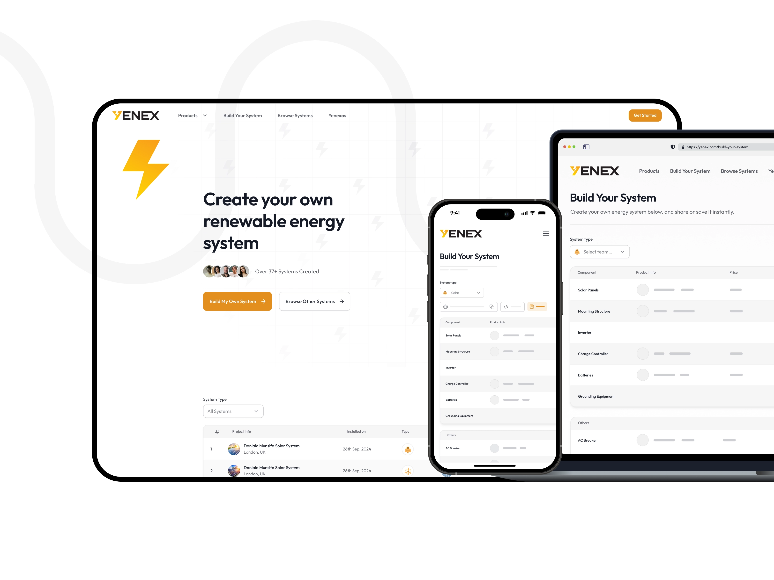 Custom Solar Energy Platform UI/UX Design