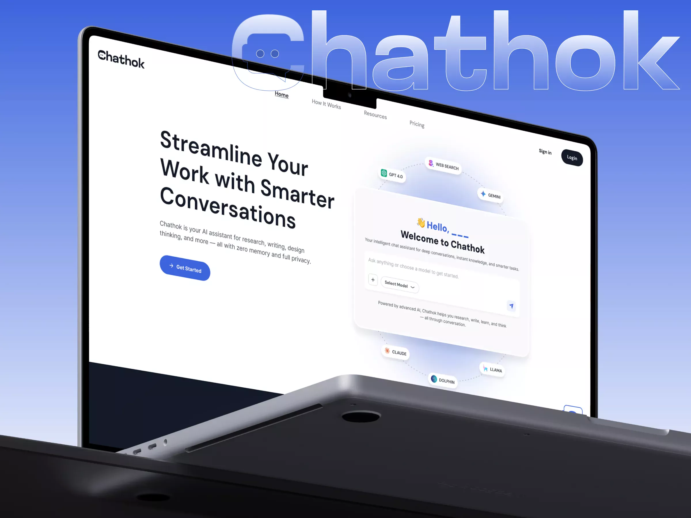 Chathok AI – Conversion-Focused Chatbot SaaS Landing Page